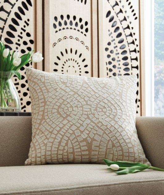 Signature Design by Ashley® Cortlen Beige/Ivory Throw Pillow-3