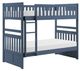 Homelegance® Nora Blue Twin/Twin Bunk Bed-0