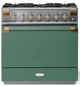 AGA™ Elise Series 36" Stainless Steel Pro Style Dual Fuel Range with Mineral Green Door-0