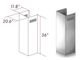 ZLINE 36" Stainless Steel Chimney Extension -2