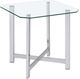 Coaster® Cronin Square Tempered Glass Top End Table with Chrome Base-0
