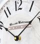 YHD Distressed White Circular Iron Wall Clock-4