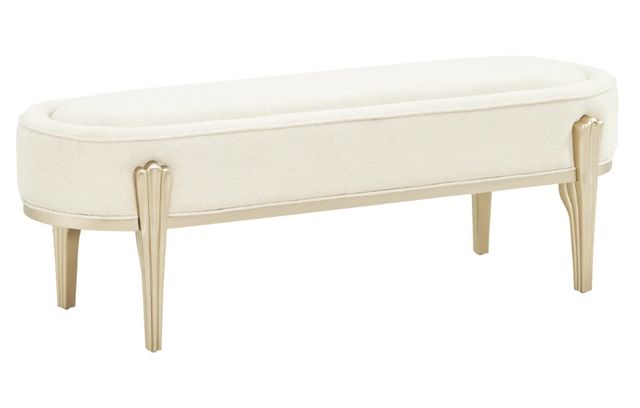 Michael Amini® Camellia Field Caramel Bench-0