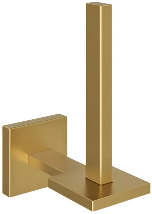 KOHLER® Square Vibrant Brushed Moderne Brass Vertical Toilet Paper Holder-0