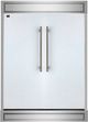 FORNO® Maderno Series Alta Qualita 60" 27.2 Cu. Ft. White and Antique Brass Built In Side-by-Side Convertible Refrigerator/Freezer-0