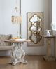 A & B Home Henley Distressed White/Gold Decorative Mirror-4
