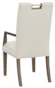 Fairfield® Customizable Entree Dining Nickel Metal Pull Tall Back Arm Chair-3
