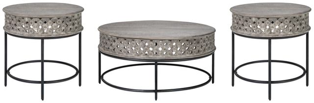 Signature Design by Ashley® Rastella 3-Piece Gray/Black Living Room Table Set-0