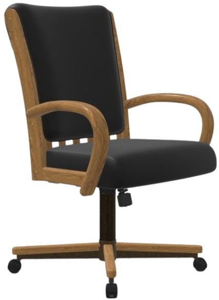 Chromcraft Customizable Baylor Swivel Tilt Caster Casual Dining Chair-3