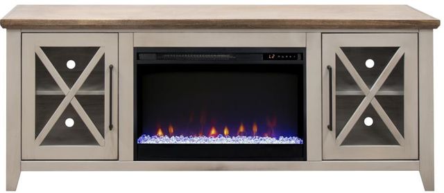 Legends Home Ithaca Bourbon/Sandstone 66" Fireplace Console-3