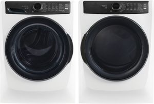 Front view of the Electrolux White Front Load Laundry Pair