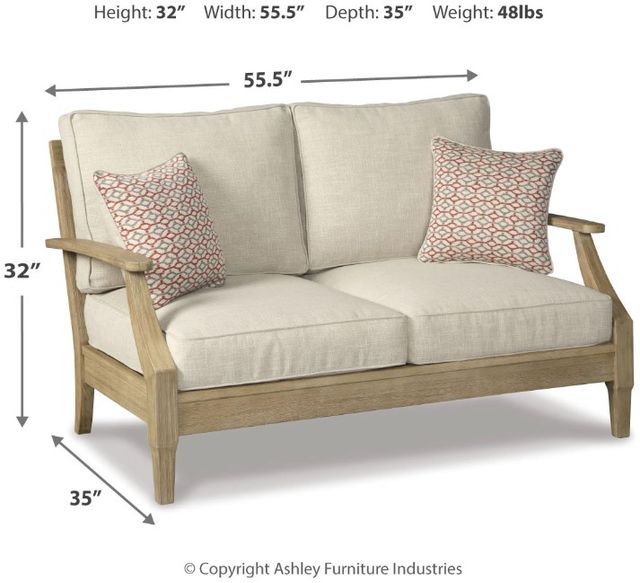 Signature Design by Ashley® Clare View Beige Loveseat with Cushion-3