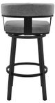 Armen Living Cohen Black/Gray 30" Swivel Bar Stool-2