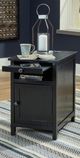 American Wholesale Furniture Claypool Black Chairside Table-3