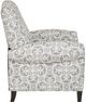 Olliix by Madison Park Grey Kirby Push Back Recliner-2