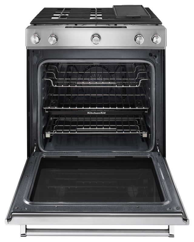 KitchenAid® 30" Stainless Steel Slide In Gas Range-1