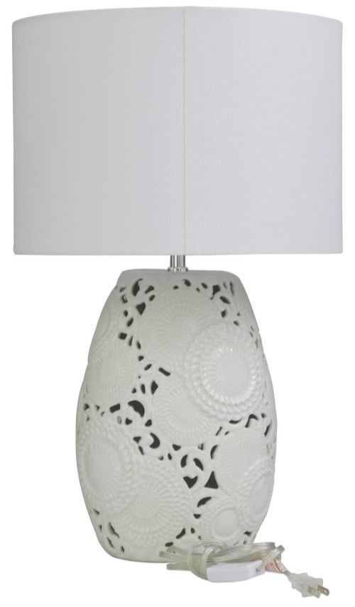 Deco Marche White Ceramic Table Lamp-2
