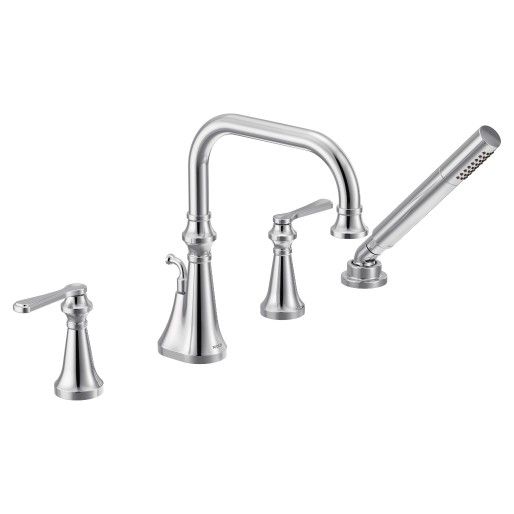 Moen® Colinet Chrome Two-Handle High Arc Roman Tub Faucet-1
