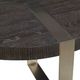 Uttermost® Converge Dry Ebony Coffee Table with Brushed Pewter Base-4