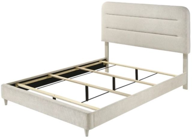 Crown Mark Nyomi Beige King Upholstered Panel Bed-2