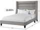 Parker House® Jacob Luxe Light Gray Queen Upholstered Panel Bed-2
