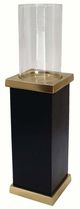 A & B Home Gold Pillar Hurricane On Stand-0
