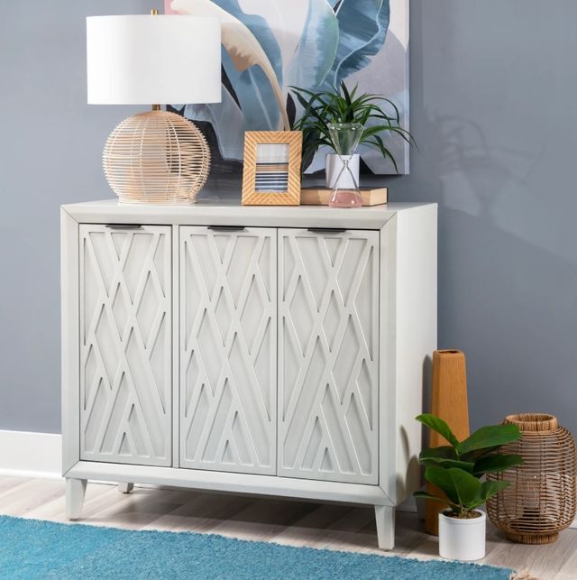 Powell® Shiloh Antique White Accent Cabinet-1