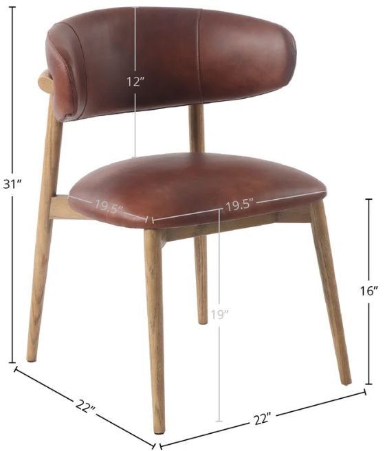 LH Home Milo Tobacco Dining Chair-1