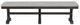 Elements International Montrose Espresso/Light Gray Upholstered Dining Bench-3