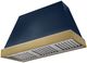 AGA Euclid 48" Indigo Wall Mounted Range Hood  with Antique Brass Trim-0