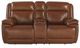 Signature Design by Ashley® Healy Pier Chocolate Leather Power Reclining Loveseat with Console and Adjustable Headrest-1