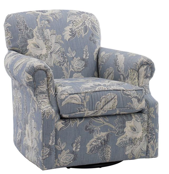 Mayo Morrisette Indigo Swivel Chair Miskelly Furniture