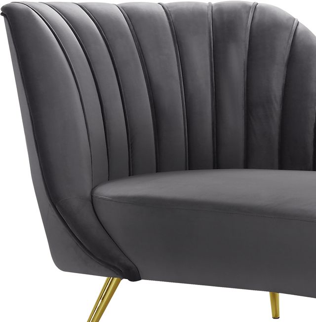 Meridian Furniture Margo Grey Velvet Chaise-1