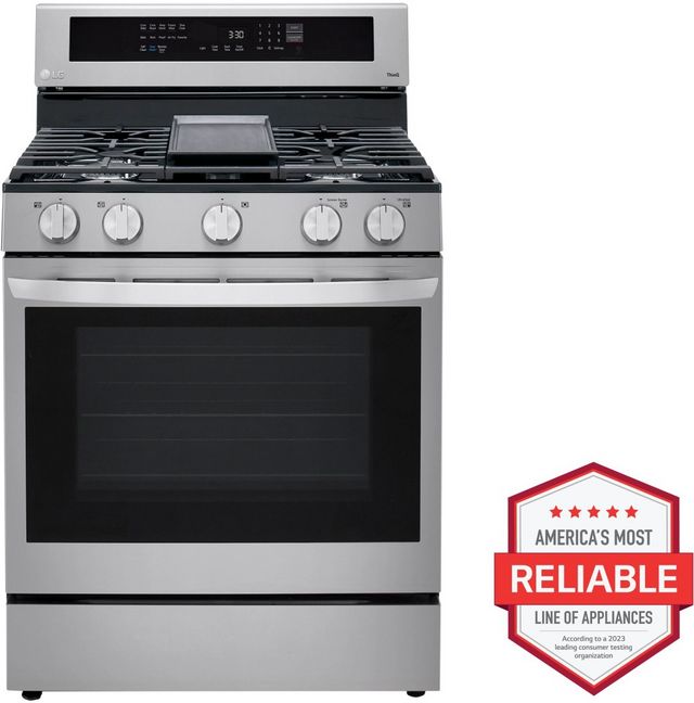 LG 30" PrintProof™ Stainless Steel Freestanding Gas Range-2