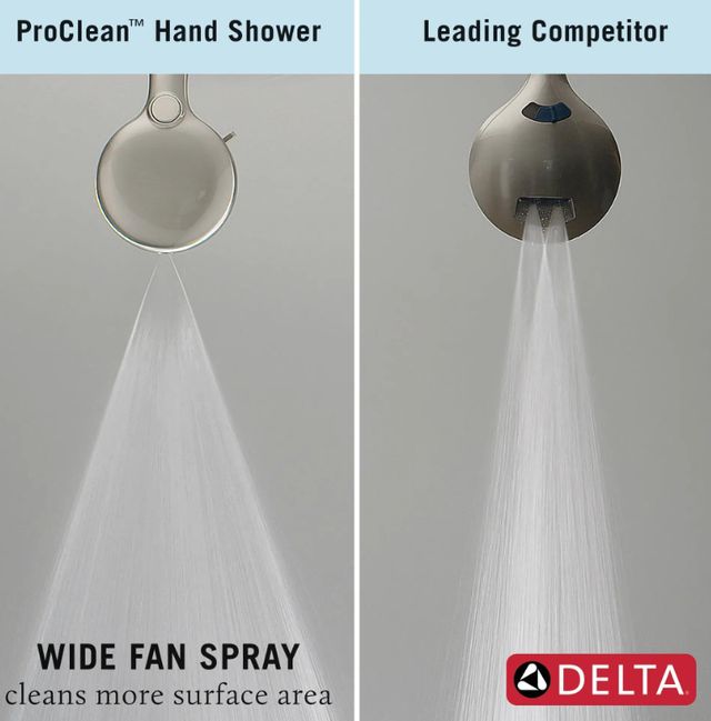 Delta Lumicoat® Polished Nickel 7-Setting Wall Mount Hand Shower with Cleaning Spray-1