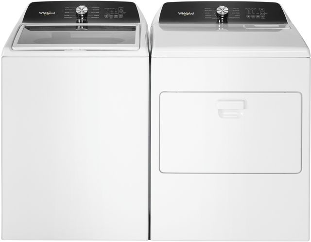 Whirlpool® White Agitator Top Load Washer and Electric Dryer Laundry Pair-0
