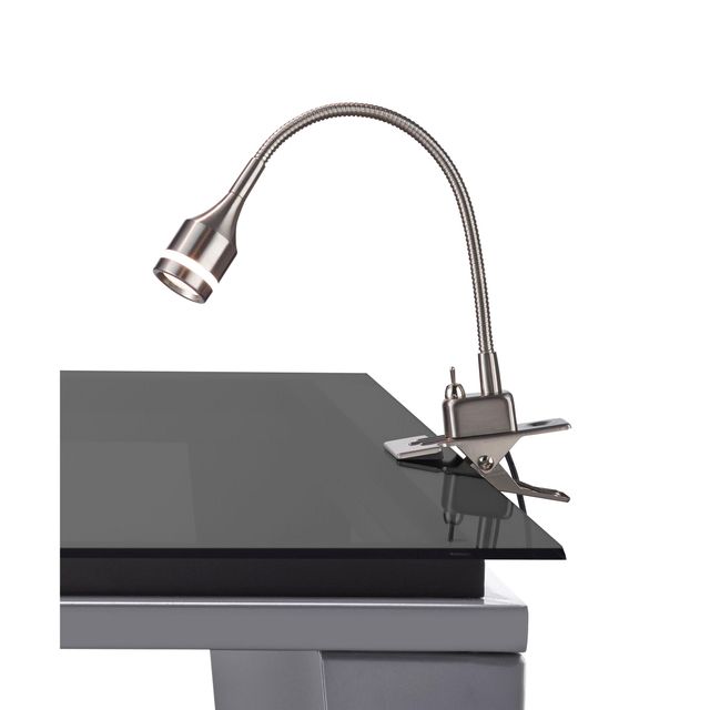 Adesso® Prospect Brushed Steel Led Clip Clamp-0