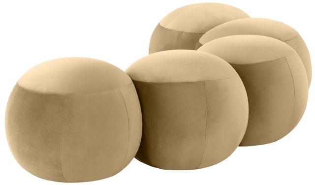 Meridian Furniture Apollo Camel 75" Velvet Upholstered Bench-2