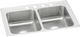Elkay Lustertone® Classic Lustrous Satin 29" x 18" x 5-1/2" 4-Hole Equal Double Bowl Drop-In ADA Sink-0