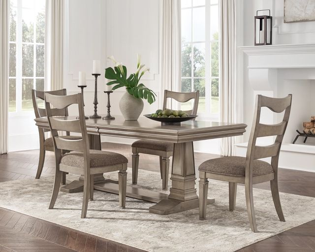 Signature Design by Ashley® Lexorne 5-Piece Gray Dining Table Set-3