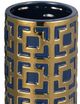 A & B Home Malika Deep Blue/Gold Tall Vase-1