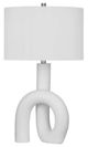 Bassett Mirror Alexx Matte White Table Lamp-1