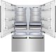 ZLINE Autograph Edition 60" 32.2 Cu. Ft. Stainless Steel Built In French Door Refrigerator with Water Dispenser and Ice Maker in Matte Black Accents-1