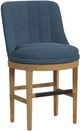 Elements International Carmen Blue/Natural Swivel Counter Stool -0