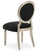 Caracole® Chit Chat Caracole Classic Black/Taupe Silver Leaf Side Chair-2