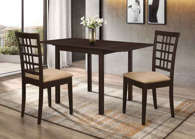 Coaster® Kelso 3-Piece Cappuccino Dining Table Set-0
