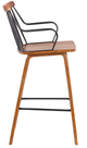 Armen Living Micah Walnut 26" Counter Stool-1