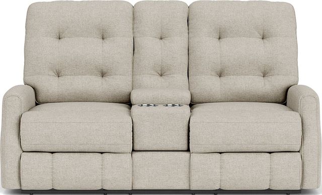 Flexsteel® Devon Reclining Loveseat with Console-1