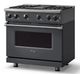 Viking® 7 Series 36" Cast Black Pro Style Liquid Propane Gas Range with 12" Reversible Griddle-2