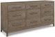 Signature Design by Ashley® Chrestner 3-Piece Gray King Upholstered Panel Bed Set-2